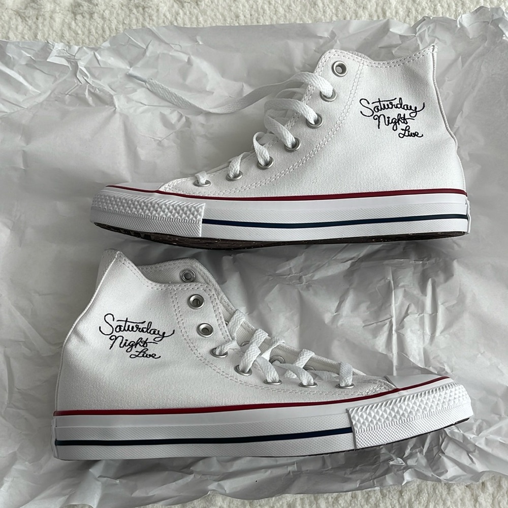 SNL custom embroidered converse